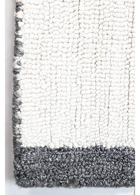 Tapete Geométrico Blanco con Mosaico de Bloques