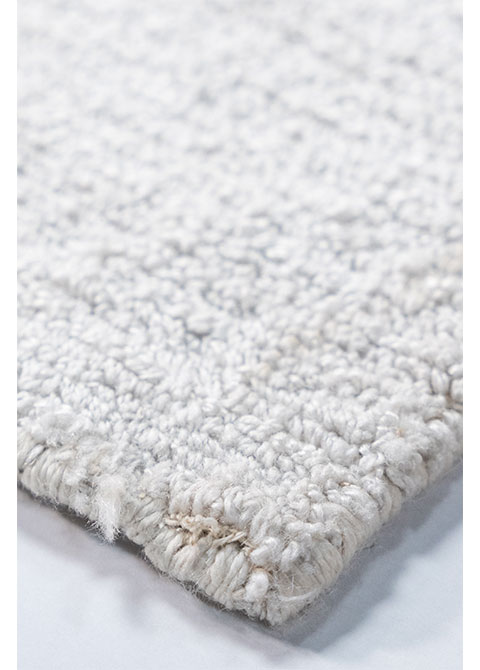 Tapete Abstracto Blanco con Formas Curvas en Topo y Arena