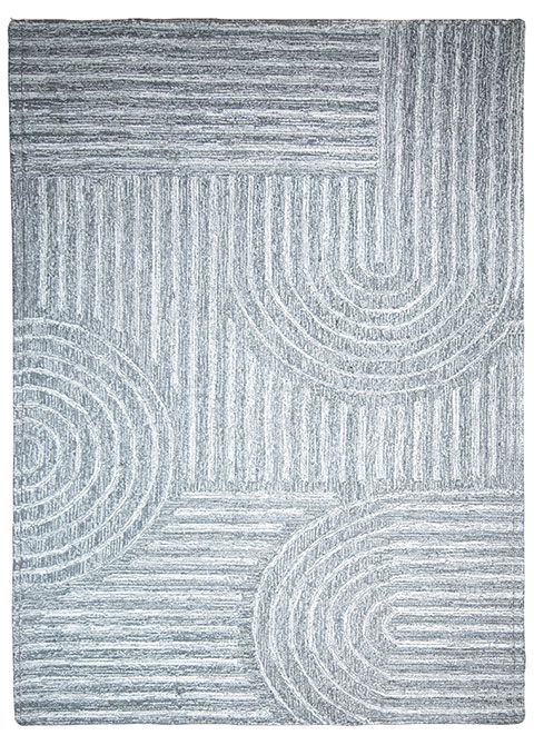 Tapete Texturizado Gris con Arcos Acanalados en Relieve