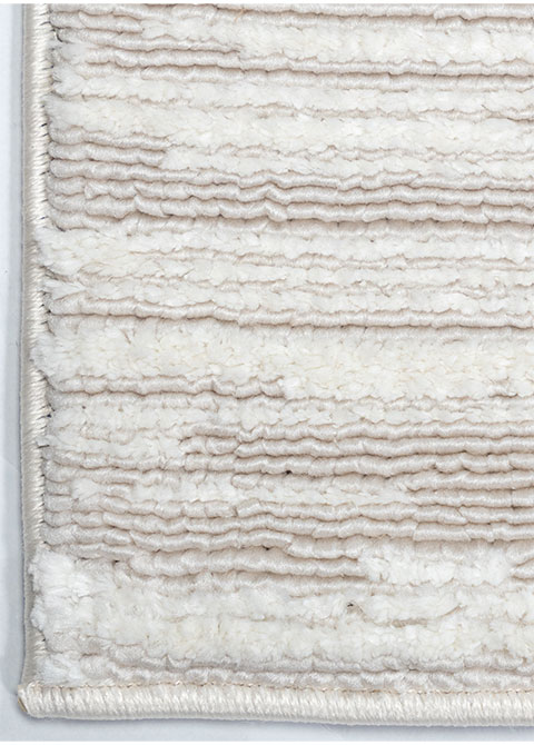 Tapete Texturizado Marfil con Estrías Cortas en Relieve