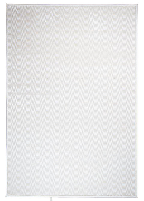 Tapete Texturizado Blanco con Zigzag Menudo en Relieve