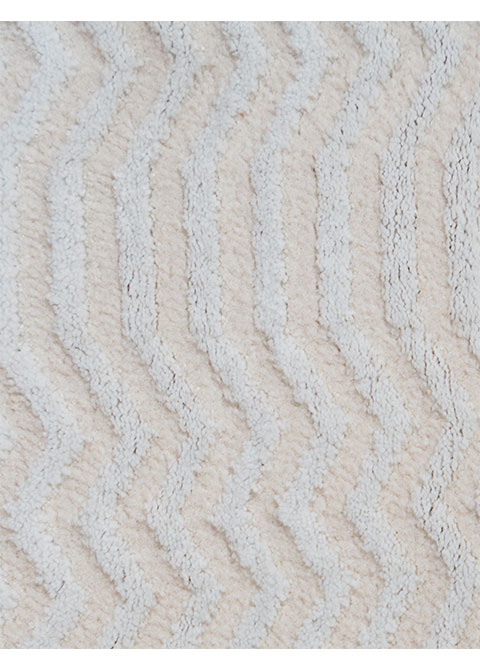 Tapete Texturizado Blanco con Zigzag Menudo en Relieve - Vista alternativa