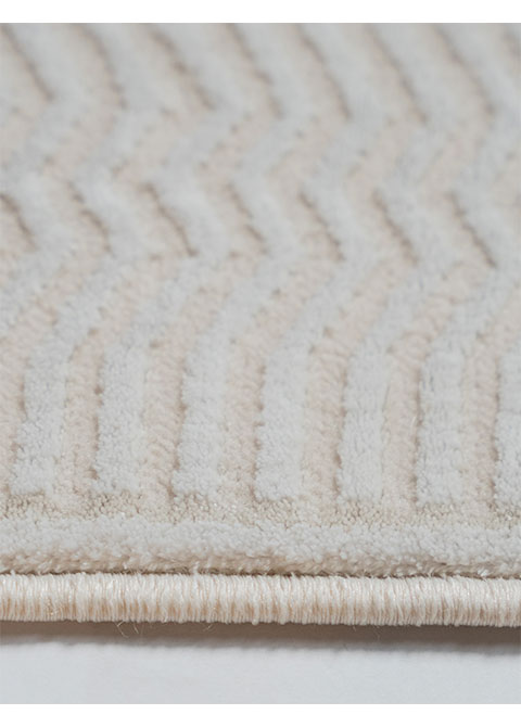 Tapete Texturizado Blanco con Zigzag Menudo en Relieve