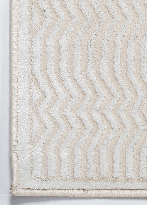 Tapete Texturizado Blanco con Zigzag Menudo en Relieve
