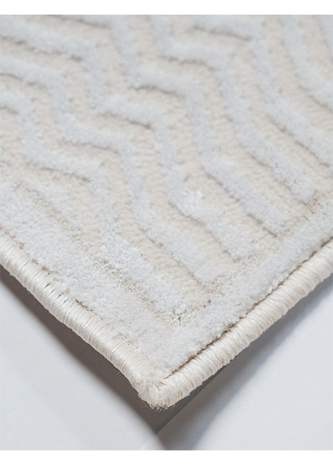 Tapete Texturizado Blanco con Zigzag Menudo en Relieve