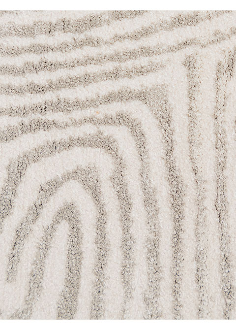 Tapete Abstracto Beige con Curvas de Nivel - Vista alternativa
