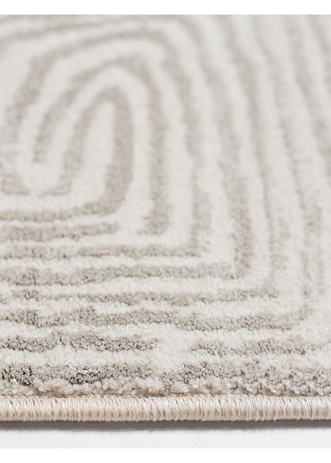 Tapete Abstracto Beige con Curvas de Nivel