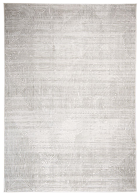 Tapete Abstracto Beige con Curvas de Nivel