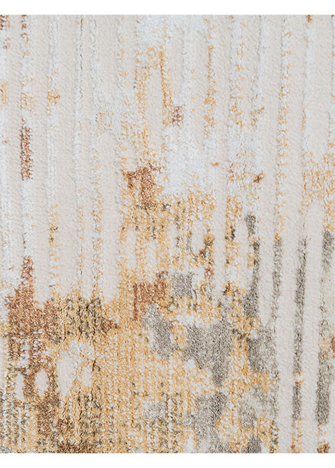 Tapete Abstracto Beige con Muro Descascarado en Ocre - Vista alternativa