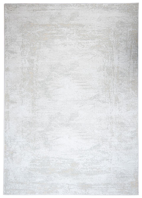 Tapete Abstracto Blanco con Medallón Borrado