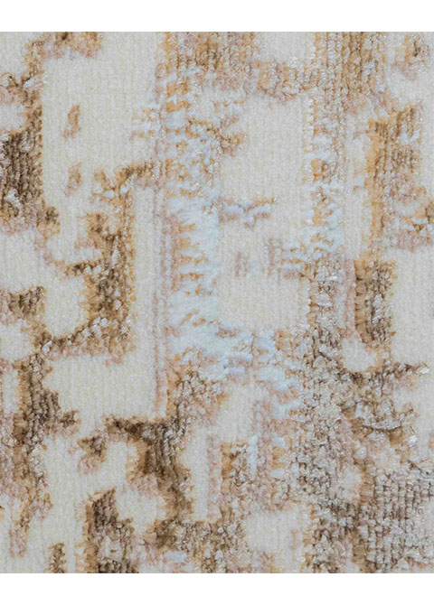 Tapete Abstracto Marfil con Corrosión en Cobre - Vista alternativa