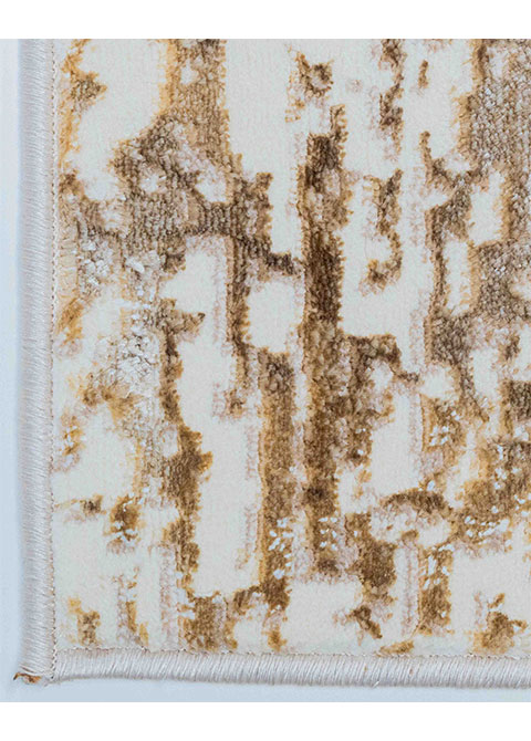Tapete Abstracto Marfil con Corrosión en Cobre
