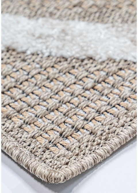 Tapete Abstracto Beige con Ondas en Relieve
