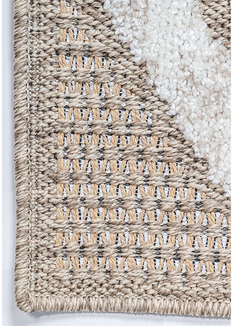 Tapete Abstracto Beige con Ondas en Relieve