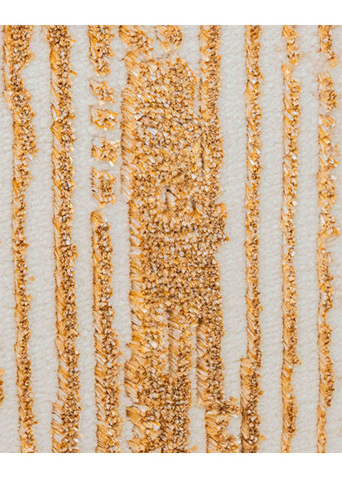 Tapete Abstracto Marfil con Lluvia de Cobre - Vista alternativa