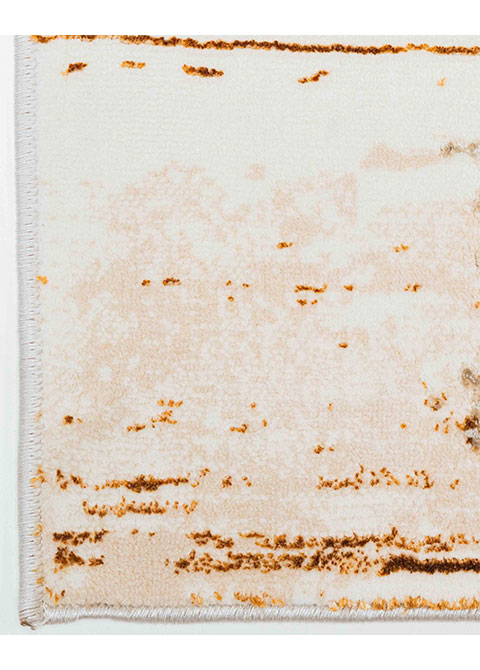 Tapete Abstracto Marfil con Lluvia de Cobre