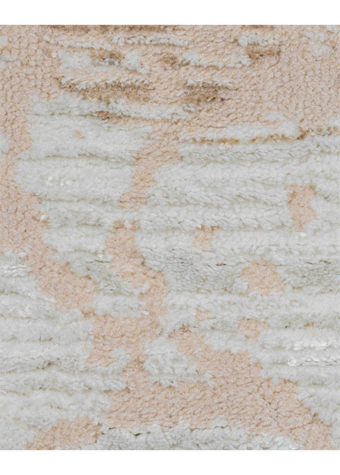Tapete Abstracto Marfil con Vetas de Mármol y Marco Dorado - Vista alternativa