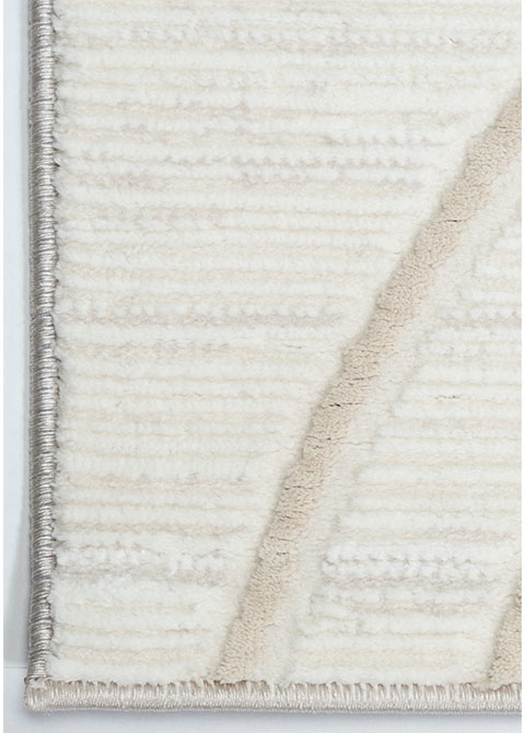 Tapete Abstracto Marfil con Ramaje Ondulado en Relieve