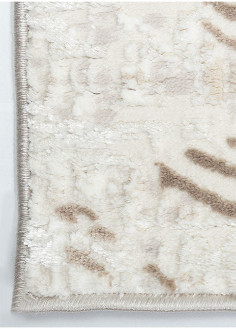 Tapete Abstracto Beige con Anillos de Tronco