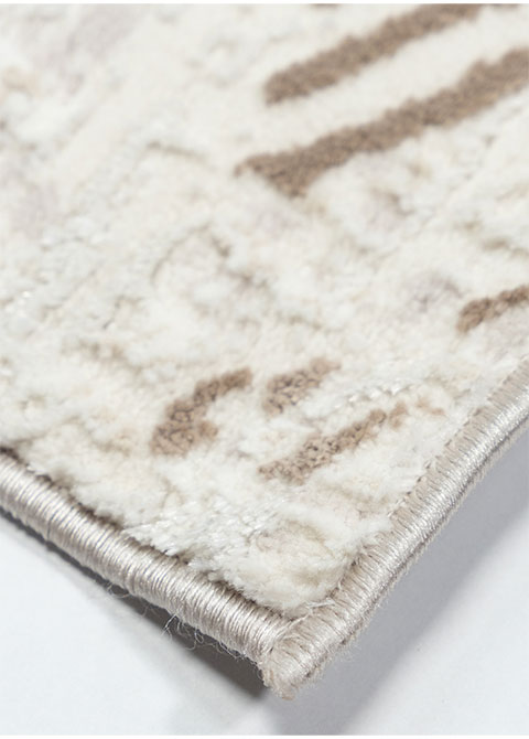 Tapete Abstracto Beige con Anillos de Tronco