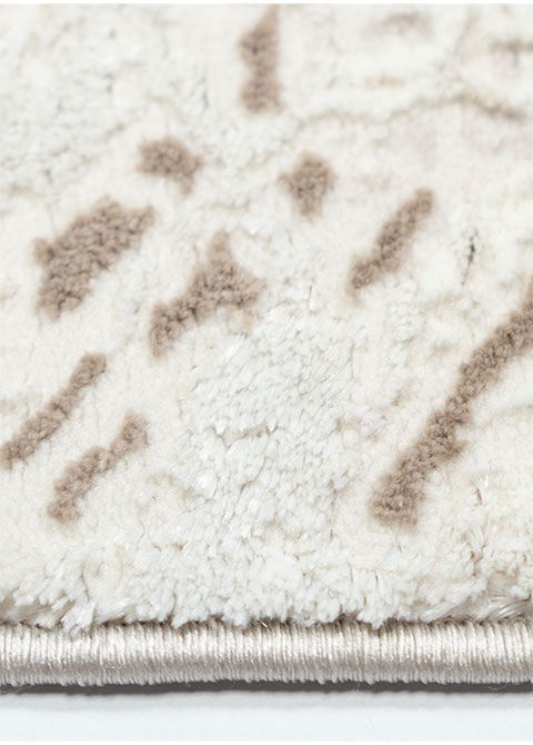 Tapete Abstracto Beige con Anillos de Tronco