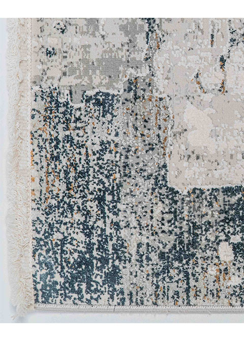 Tapete Abstracto Blanco con Bloques Corroídos en Carbón