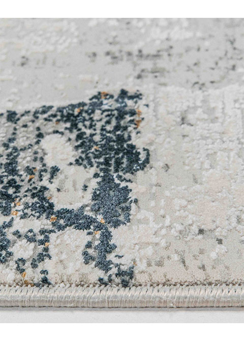 Tapete Abstracto Blanco con Bloques Corroídos en Carbón