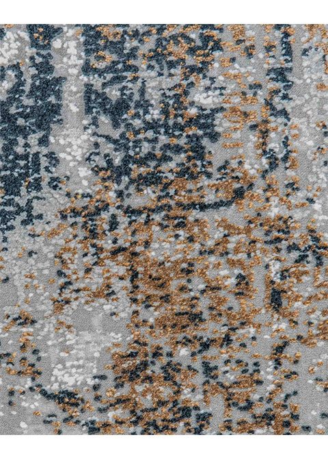 Tapete Abstracto Gris con Salpicado en Bronce - Vista alternativa