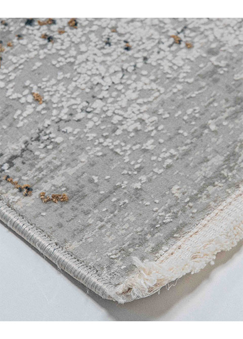 Tapete Abstracto Gris con Salpicado en Bronce