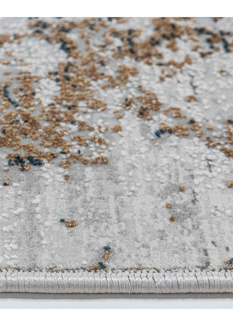 Tapete Abstracto Gris con Salpicado en Bronce