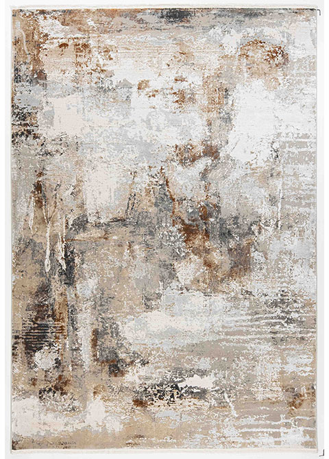 Tapete Abstracto Beige con Muro Descascarado en Óxido