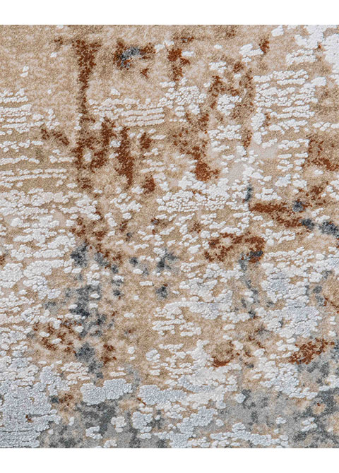Tapete Abstracto Beige con Muro Descascarado en Óxido - Vista alternativa