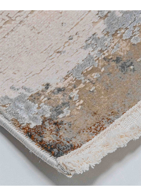 Tapete Abstracto Beige con Muro Descascarado en Óxido