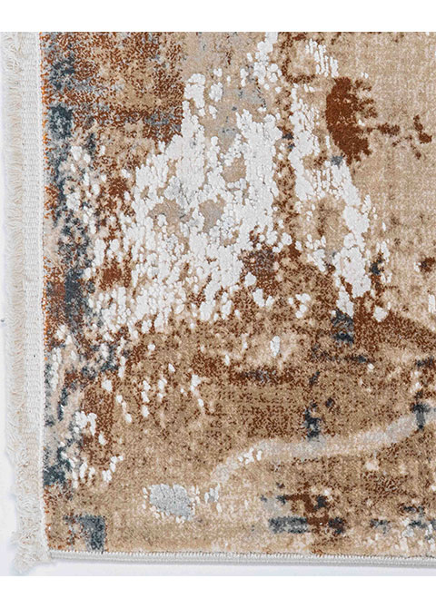 Tapete Abstracto Beige con Muro Descascarado en Óxido