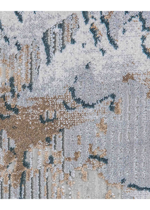 Tapete Abstracto Beige con Círculos Grabados - Vista alternativa