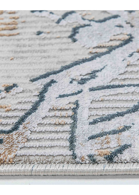 Tapete Abstracto Beige con Círculos Grabados