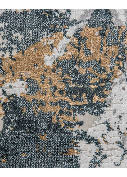 Tapete Abstracto Marfil con Círculo Roto en Carbón - Vista alternativa