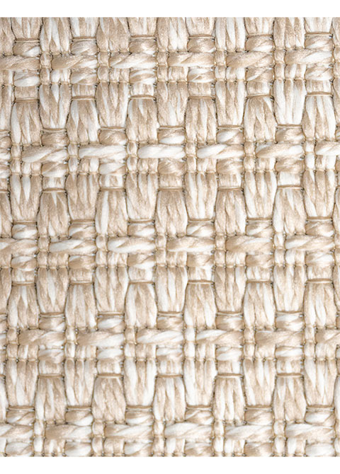 Tapete Tejido Beige con Trama de Nudo Menudo