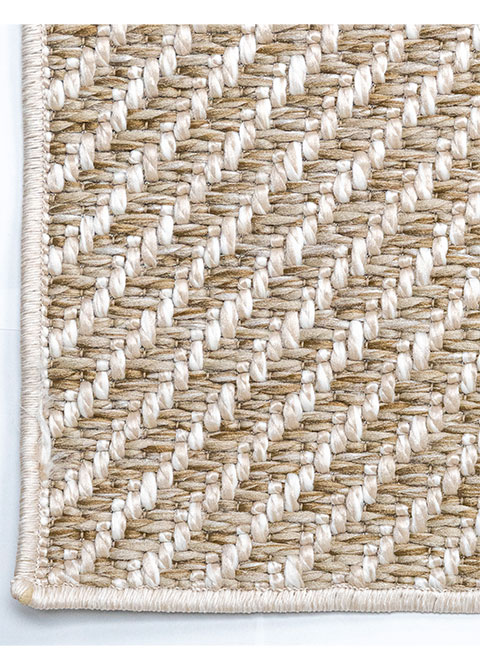 Tapete Tejido Beige con Espiga Fina