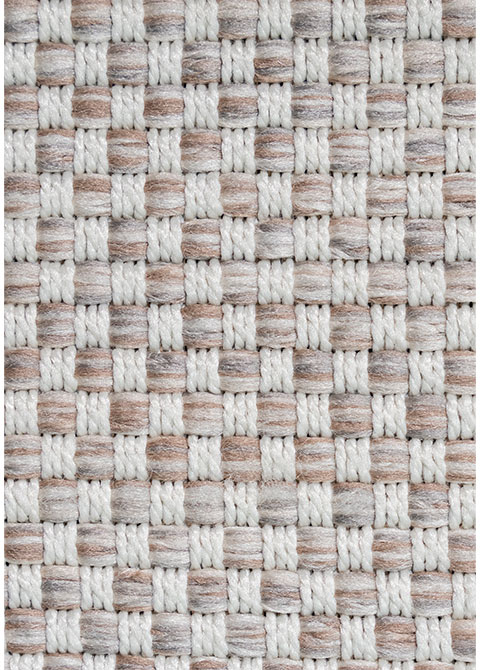 Tapete Tejido Beige con Punto Menudo Uniforme