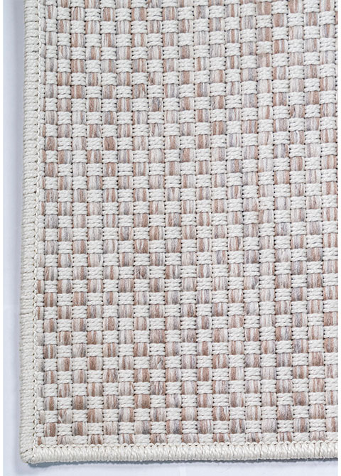 Tapete Tejido Beige con Punto Menudo Uniforme