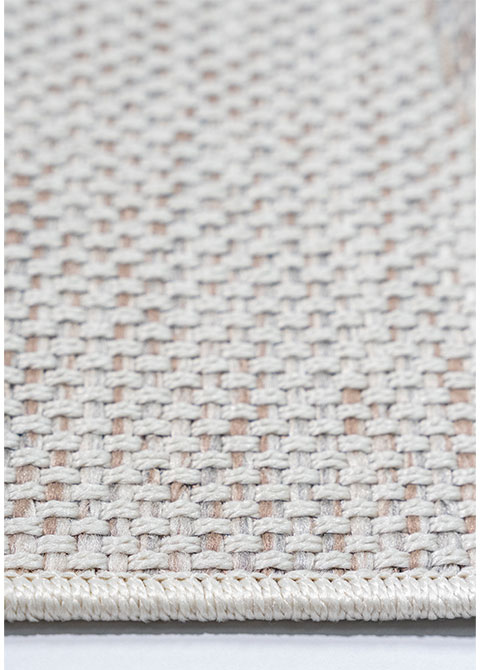 Tapete Abstracto Beige con Franjas en Cuña