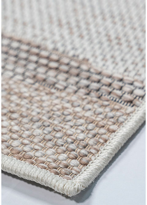 Tapete Abstracto Beige con Franjas en Cuña