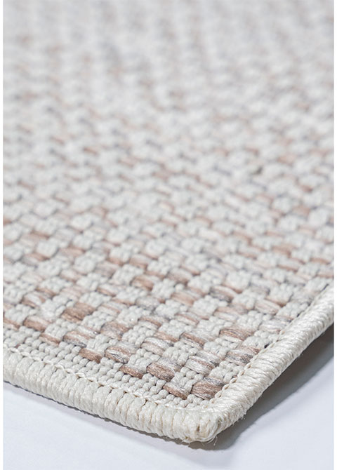 Tapete Geométrico Beige con Mosaico de Cuadros