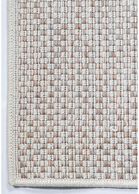 Tapete Geométrico Beige con Mosaico de Cuadros
