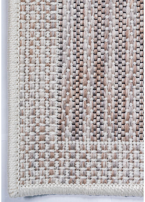 Tapete Texturizado Beige con Marco de Punto