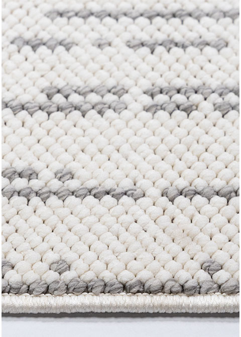 Tapete Abstracto Blanco con Lluvia de Punto Gris