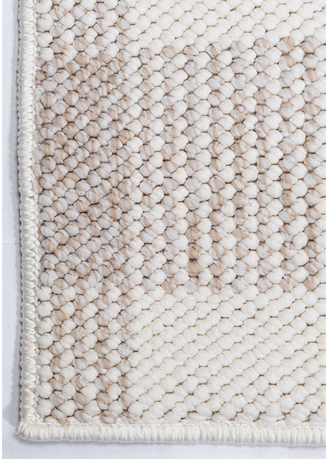 Tapete Geométrico Beige con Damero de Cuadros