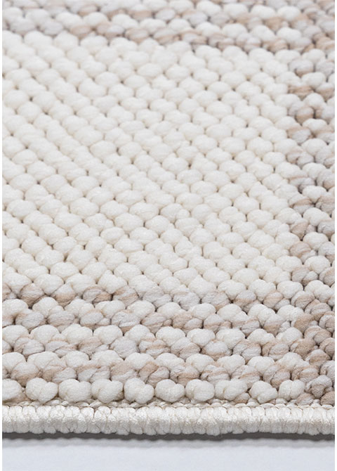 Tapete Geométrico Beige con Damero de Cuadros