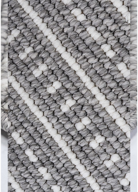 Tapete Rayado Gris con Diagonal Menuda